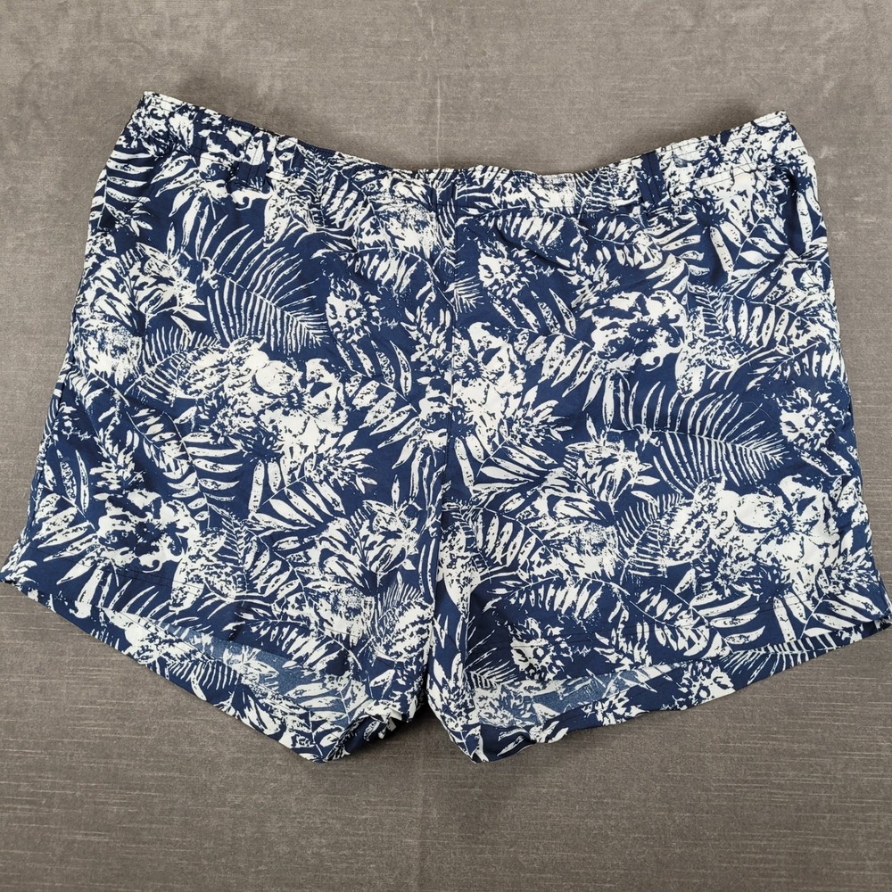 Columbia PFG Mens XXL Blue White Tropical Floral Fishing Shorts Performance Gear